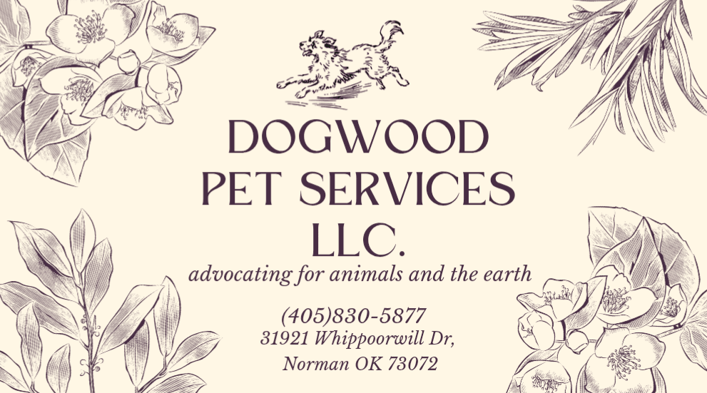 Dogwood Pet Services illustrated contact card